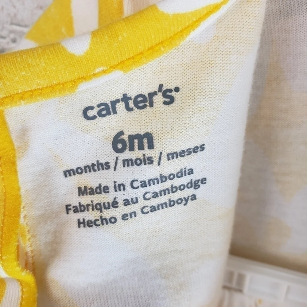 CARTER'S Floral Summer 2 Piece Dress Size 6 mons